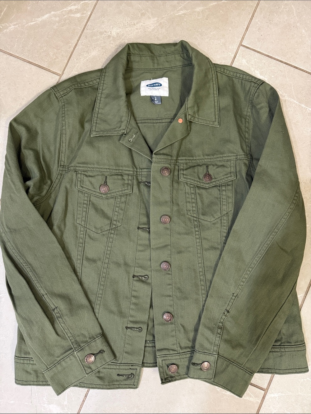 Old Navy women’s Olive Green Denim Jacket